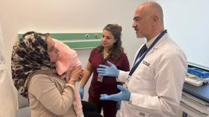 Yangında vücudu yanan Meryem bebek 