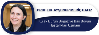 Prof.Dr.Ayşenur Meriç Hafız Kulak Burun Boğaz Uzmanı